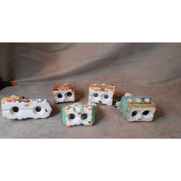 Vintage Santa Express Ceramic Train w/Lights Christmas Village 5 PC Please READ - Picture 7 of 12